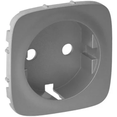LEGRAND 755207 Valena Allure 2P+F dugalj csatlakozóaljzat burkolat, Alumínium