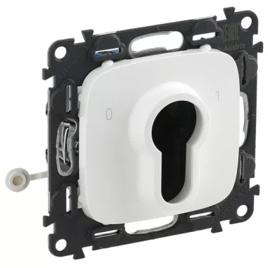LEGRAND 755235 Valena Allure Kulcsos kapcsoló, 2 állású, burkolattal, Fehér