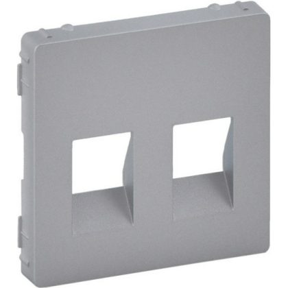 LEGRAND 755372 Valena Life kettős hangszóró-csatlakozóaljzat burkolat, 4 kivezetéssel alumínium