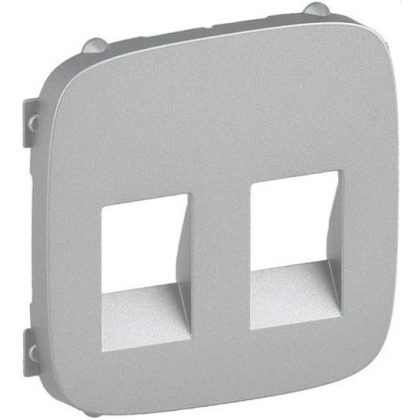   LEGRAND 755377 Valena Allure Kettős hangszóróaljzat burkolat, Alumínium