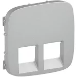 LEGRAND 755427 Valena Allure 2xRJ11/RJ45 aljzat burkolat, Alumínium