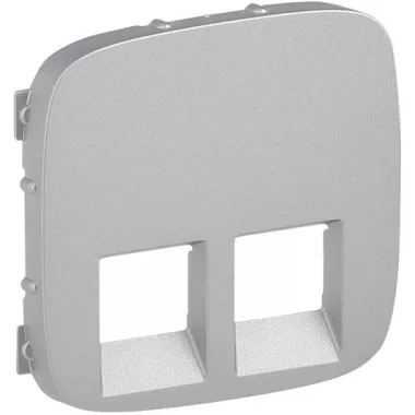 LEGRAND 755427 Valena Allure 2xRJ11/RJ45 aljzat burkolat, Alumínium