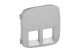 LEGRAND 755427 Valena Allure 2xRJ11/RJ45 aljzat burkolat, Alumínium