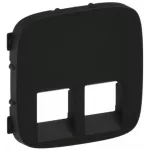 LEGRAND 755428 Valena Allure 2xRJ11/RJ45 aljzat burkolat, Fekete