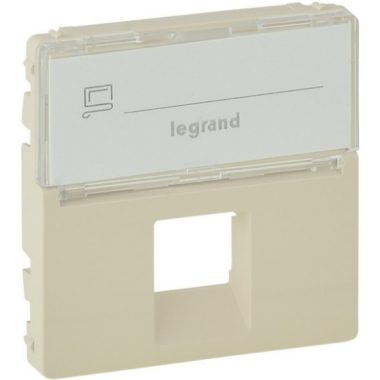 LEGRAND 755471 Valena Life 1xRJ45 csatlakozóaljzat burkolat, címketartóval elefántcsont