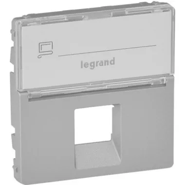 LEGRAND 755472 Valena Life 1xRJ45 socket cover with label holder aluminum