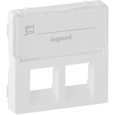 LEGRAND 755480 Valena Life 2xRJ45 socket cover with label holder white
