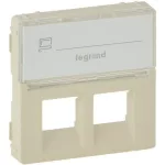   LEGRAND 755481 Valena Life 2xRJ45 csatlakozóaljzat burkolat, címketartóval elefántcsont