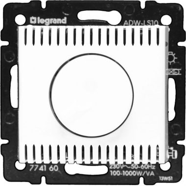 LEGRAND 770060 Valena forgatógombos fényerőszabályzó 100-1000W izzó- és halogénlámpához, fehér