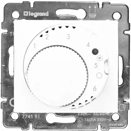 LEGRAND 770091 Valena szobatermosztát padlófűtéshez, fehér