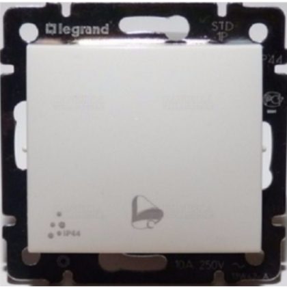   LEGRAND 770099 Valena IP44 egypólusú nyomó csengőjeles, fehér