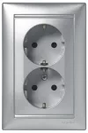 LEGRAND 770100 Valena 2x2P+F dugalj csatlakozóaljzat alumínium