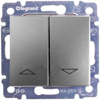LEGRAND 770104 Valena redőnykapcsoló alumínium
