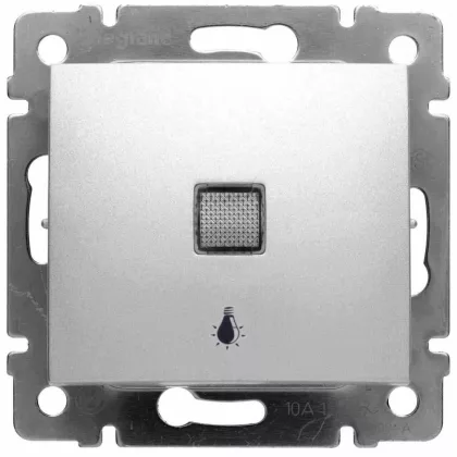   LEGRAND 770113 Valena egypólusú nyomó lj jelzőfénnyel alumínium