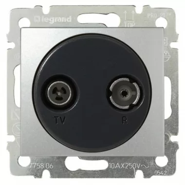 LEGRAND 770134 Valena TV-RD aljzat átm alumínium