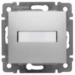   LEGRAND 770217 Valena egypólusú nyomó címketartóval, jelzőfénnyel, 12V, alumínium