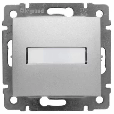 LEGRAND 770217 Valena egypólusú nyomó címketartóval, jelzőfénnyel, 12V, alumínium