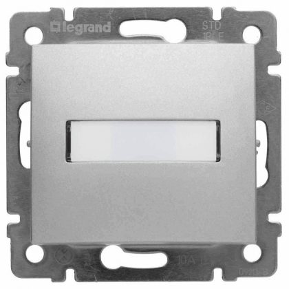  LEGRAND 770217 Valena single pole press with label holder, indicator light, 12V, aluminum