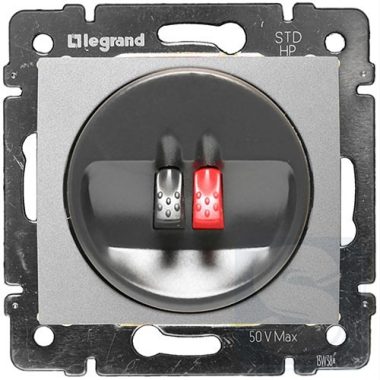 LEGRAND 770223 Valena hangszórócsatlakozó 2 kivezetéssel, alumínium