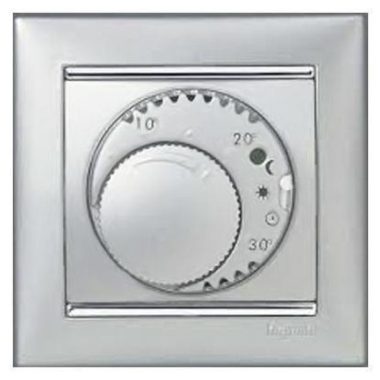 LEGRAND 770227 Valena comfort thermostat switch. aluminum