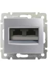 LEGRAND 770245 Valena 2xRJ45 LCS2 Cat6 STP aljzat alumínium