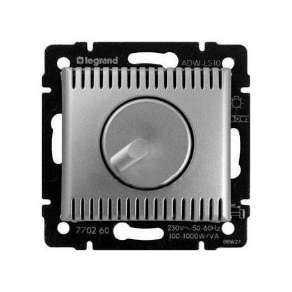   LEGRAND 770260 Valena rotary knob dimmer 100-1000W (incandescent and halogen), aluminum