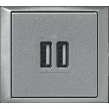 LEGRAND 770270 Valena 2xUSB töltő aljzat, 1500 mA, alumínium