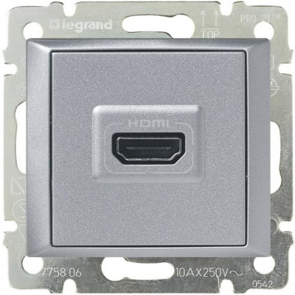 LEGRAND 770285 Valena HDMI csatlakozó, alumínium