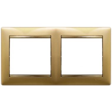 LEGRAND 770302 Valena frame double, horizontal, matt gold