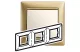LEGRAND 770303 Valena keret hármas, vízszintes, matt arany
