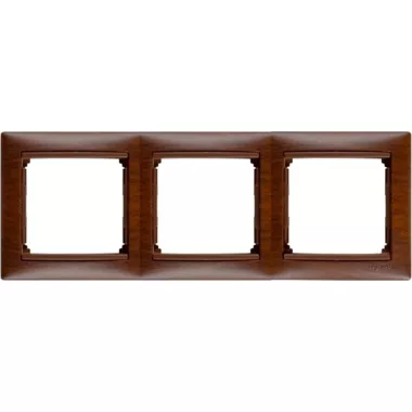 LEGRAND 770313 Valena keret hármas, vízszintes, ébenfa dekor