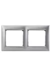 LEGRAND 770332 Valena keret kettős, vízszintes, alumetál