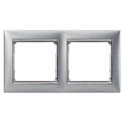 LEGRAND 770332 Valena frame double, horizontal, aluminum