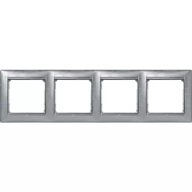 LEGRAND 770344 Valena frame four, alu square pattern