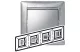LEGRAND 770344 Valena frame four, alu square pattern