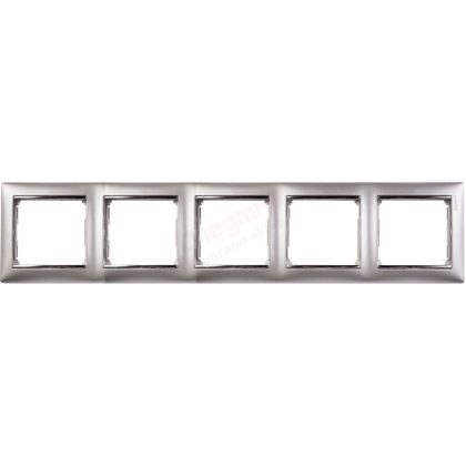 LEGRAND 770355 Valena Aluminum / Silver, 5 horizontal frame