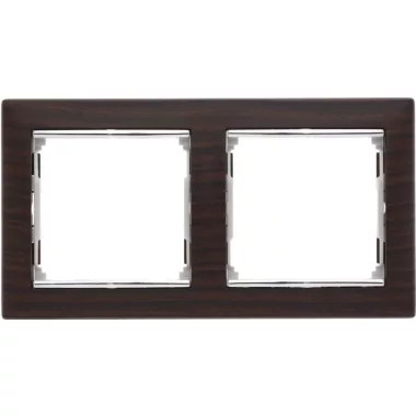 LEGRAND 770372 Valena Wenge dekor / Ezüst, 2-es vízszintes keret