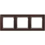 LEGRAND 770373 Valena Wenge dekor / Ezüst, 3-as vízszintes keret