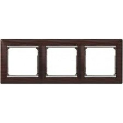 LEGRAND 770373 Valena Wenge dekor / Ezüst, 3-as vízszintes keret
