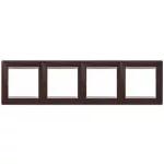 LEGRAND 770374 Valena Wenge dekor / Ezüst, 4-es vízszintes keret