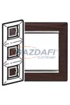 LEGRAND 770377 Valena Wenge dekor / Ezüst, hármas függőleges keret