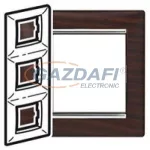   LEGRAND 770377 Valena Wenge dekor / Ezüst, hármas függőleges keret