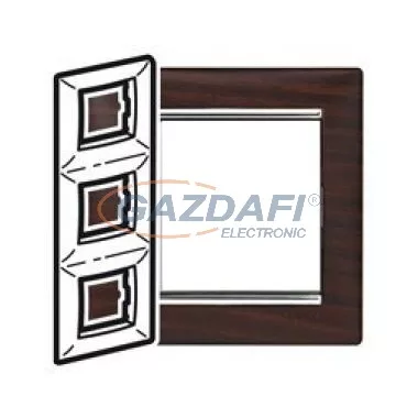 LEGRAND 770377 Valena Wenge dekor / Ezüst, hármas függőleges keret LEGRAND 770377 Valena Wenge dekor / Ezüst, hármas függőleges keret