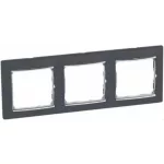 LEGRAND 770393 Valena Fekete / Ezüst, 3-as vízszintes keret