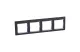 LEGRAND 770394 Valena Fekete / Ezüst, 4-es vízszintes keret