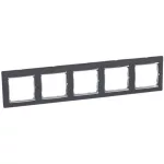 LEGRAND 770395 Valena Fekete / Ezüst, 5-ös vízszintes keret