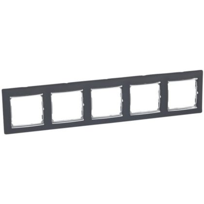 LEGRAND 770395 Valena Black / Silver, 5 horizontal frame