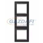   LEGRAND 770397 Valena Fekete / Ezüst, hármas függőleges keret