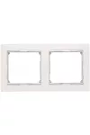 LEGRAND 770492 Valena Fehér / Ezüst, 2-es vízszintes keret