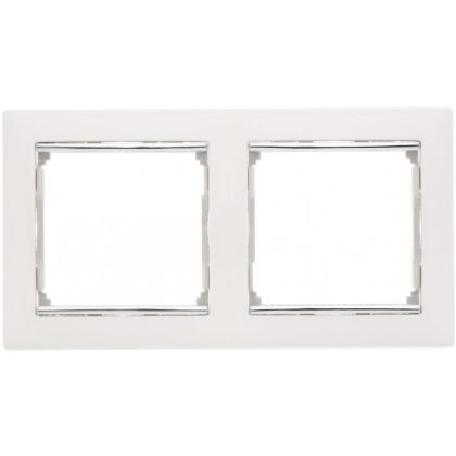   LEGRAND 770492 Valena Fehér / Ezüst, 2-es vízszintes keret